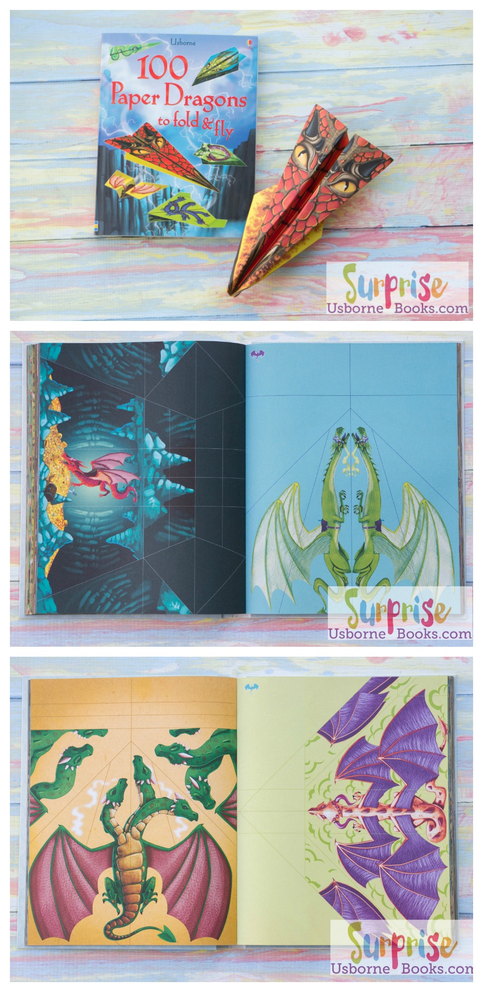 100 Paper Dragons to Fold & Fly - Surprise Usborne Books